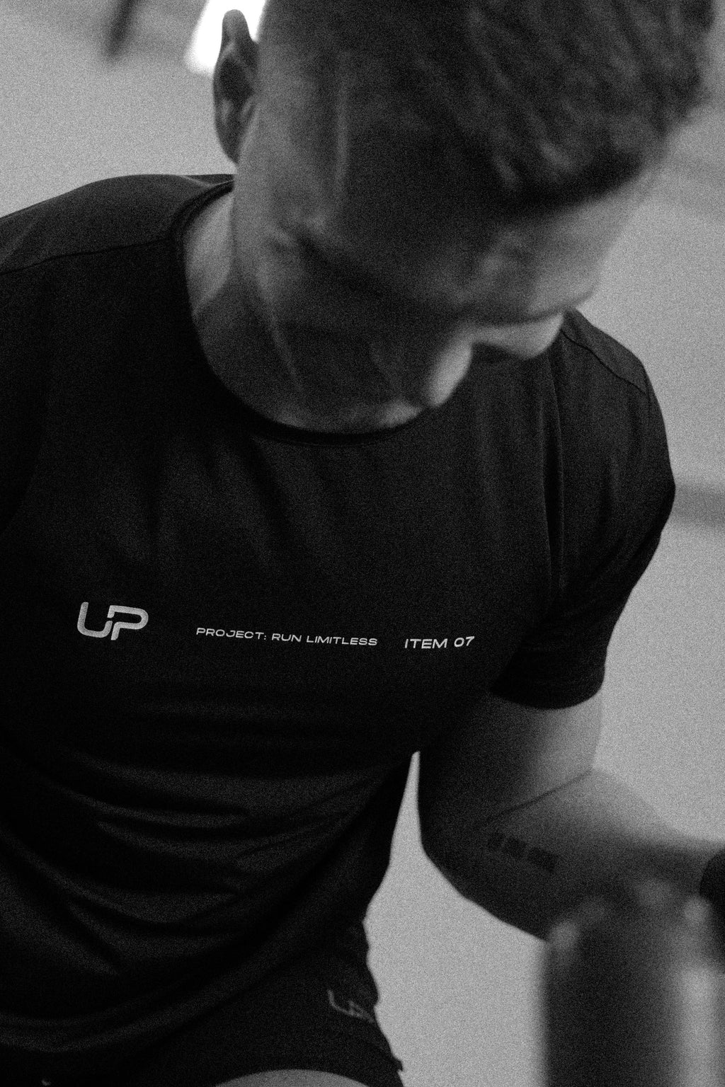 mens running shirt thats breathable and lightweight. Black. 